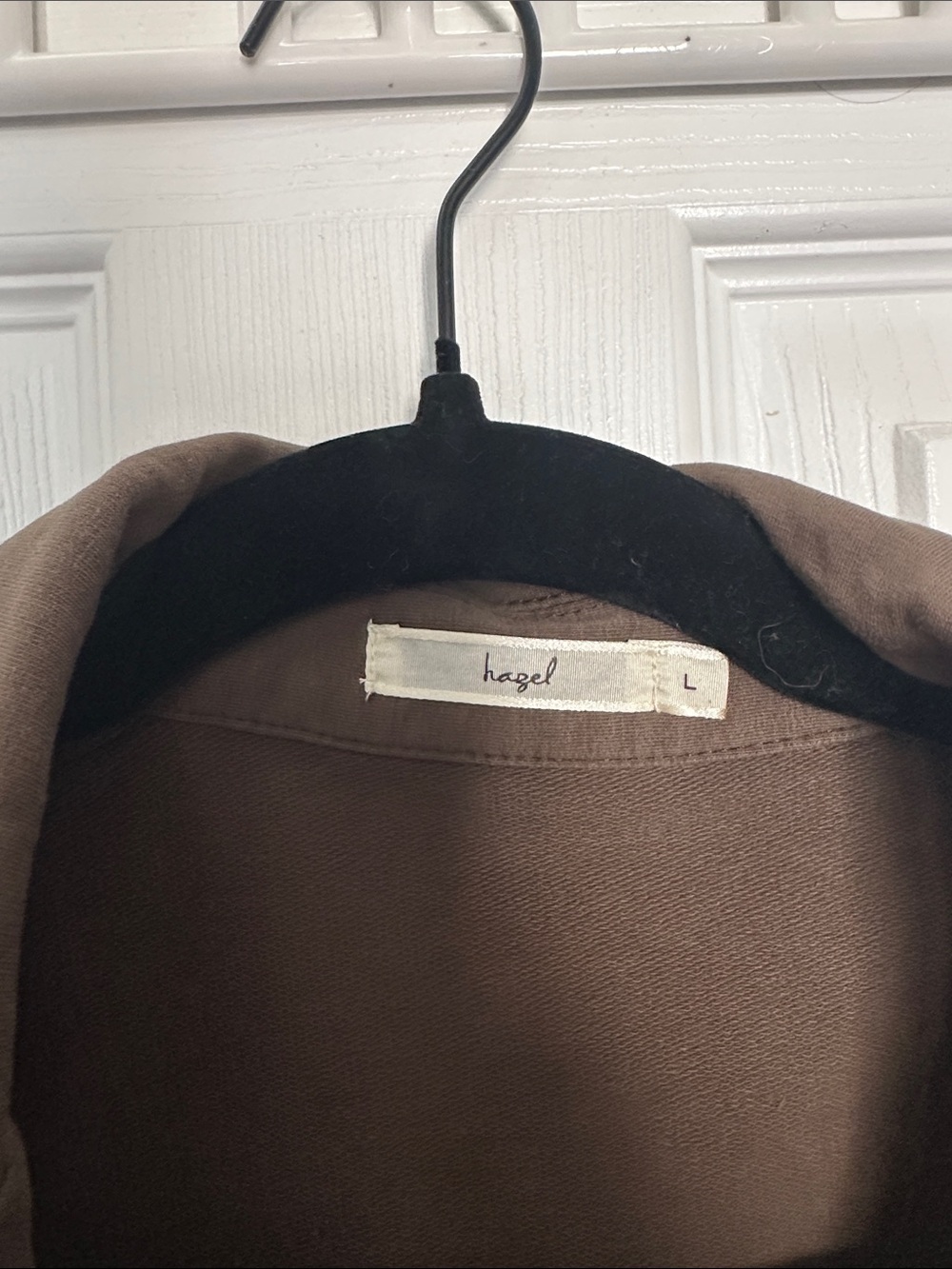 hazel Olive Double-Breasted Cotton Pea Coat - Picture 2 of 3